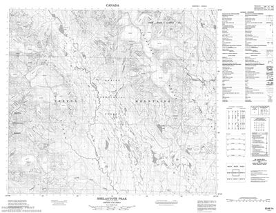 093M14 - SHELAGYOTE PEAK - Topographic Map