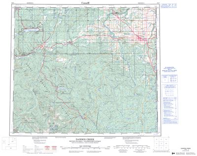 093P - DAWSON CREEK - Topographic Map