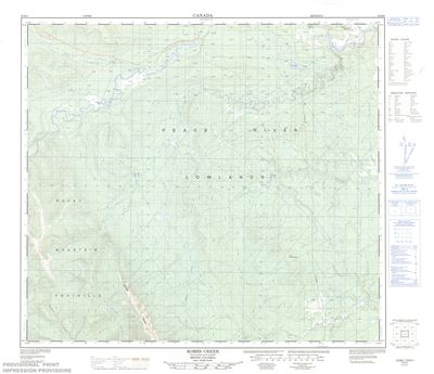 094B08 - KOBES CREEK - Topographic Map