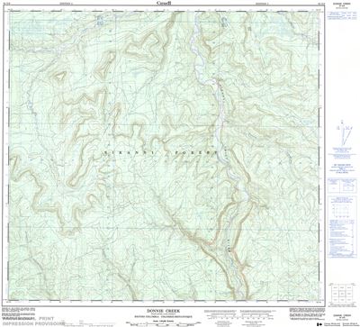 094G09 - DONNIE CREEK - Topographic Map