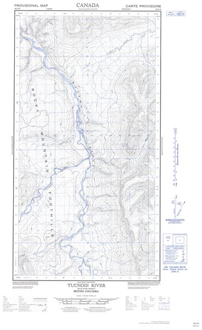 094J05E - TUCHODI RIVER - Topographic Map