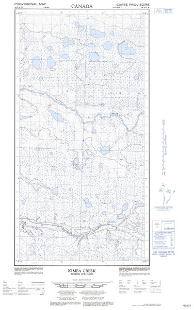 094P10W - KIMEA CREEK - Topographic Map
