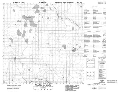 095B01 - CELIBETA LAKE - Topographic Map