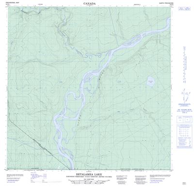 095B04 - BETALAMEA LAKE - Topographic Map