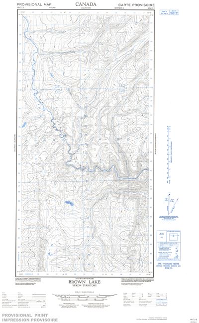 095C07E - BROWN LAKE - Topographic Map