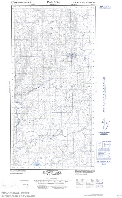 095C07W - BROWN LAKE - Topographic Map