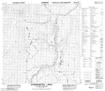 095E01 - STONEMARTEN LAKES - Topographic Map