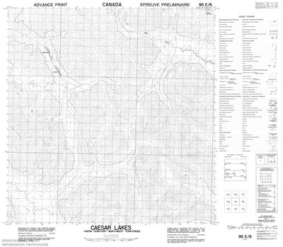 095E05 - CAESAR LAKES - Topographic Map