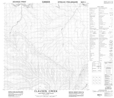 095F01 - CLAUSEN CREEK - Topographic Map