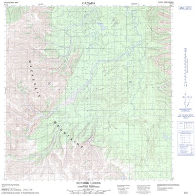 095F09 - SUNDOG CREEK - Topographic Map