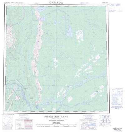 095G - SIBBESTON LAKE - Topographic Map