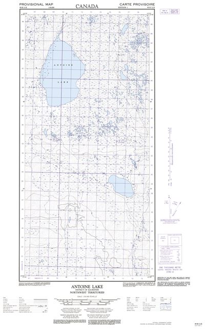 095H12E - ANTOINE LAKE - Topographic Map