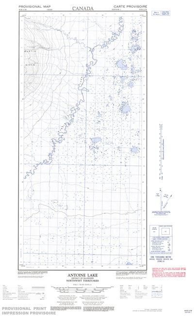 095H12W - ANTOINE LAKE - Topographic Map