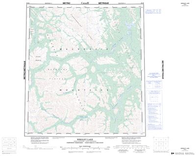 095M - WRIGLEY LAKE - Topographic Map