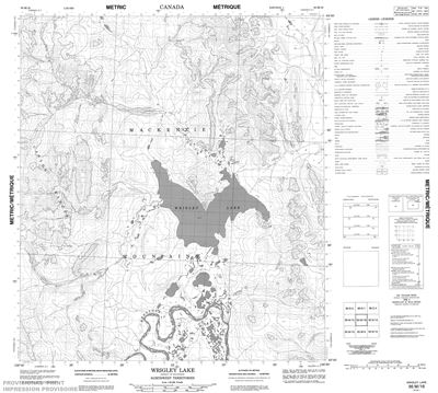 095M16 - WRIGLEY LAKE - Topographic Map