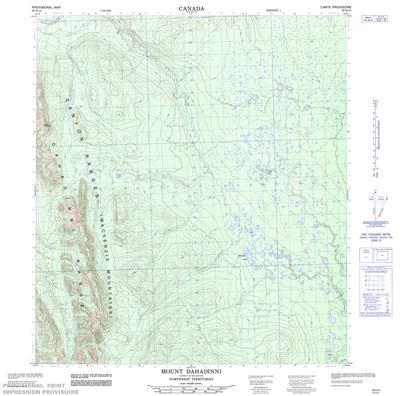 095N10 - MOUNT DAHADINNI - Topographic Map