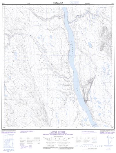 095O05 - MOUNT GAUDET - Topographic Map