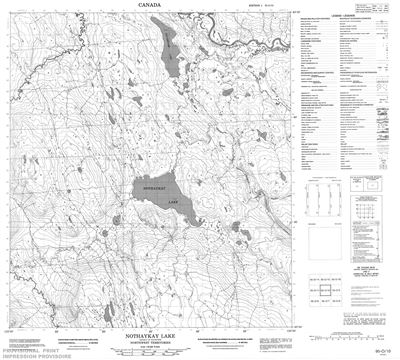 095O10 - NOTHAYKAY LAKE - Topographic Map