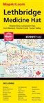 Lethbridge & Medicine Hat AB road map. Includes the communities of Brooks, Coaldale, Crowsnest Pass, Lethbridge, Medicine Hat and Taber. Folded maps have been the trusted standard for years, offering unbeatable accuracy and reliability at a great price. D