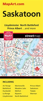 Saskatoon Travel Road map. Includes regional map of Saskatchewan Detailed city maps of Battleford, Humboldt, La Ronge, Lloydminster, Martensville, Meadow Lake, Melfort, Nipawan, North Battleford, Prince Albert, Tisdale, Warman and Yorkton. Folded maps hav