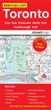 Toronto & Area Travel Street Map.  Includes communities of East York, Etobicoke, North York, Scarborough, and York. These maps offer unbeatable accuracy and reliability at a great price. Detailed indices make for quick and easy location of destinations. I