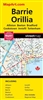 Barrie & Orillia Ontario Road Map. This map has very good detail of these two cities and included is a nicely sized road map of the area surrounding Barrie and Orillia at 1:250,000 scale. Plus insets of many of the towns between them at 1:25,000 scale.