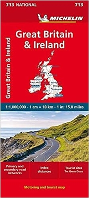 Great Britain & Ireland Travel & Road Map. Updated annually, MICHELIN National Map Great Britain & Ireland will give you an overall picture of your journey thanks to its clear and accurate mapping scale 1:1,000,000. Our map will help you easily plan your