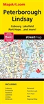 Peterborough & Lindsay Ontario Travel Road Map. Includes Cobourg and Port Hope and the communities of: Bridgenorth, Havelock, Lakefield, Lindsay, Millbrook, Norwood, Peterborough and Port Hope. Folded maps have been the trusted standard for years, offerin
