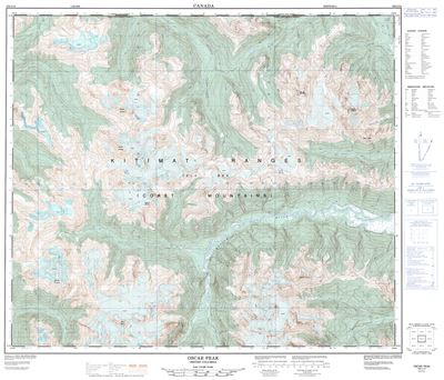 103I14 - OSCAR PEAK - Topographic Map