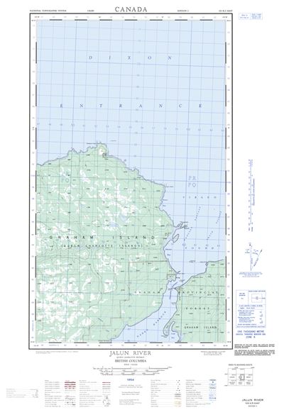 103K02E - JALUN RIVER - Topographic Map