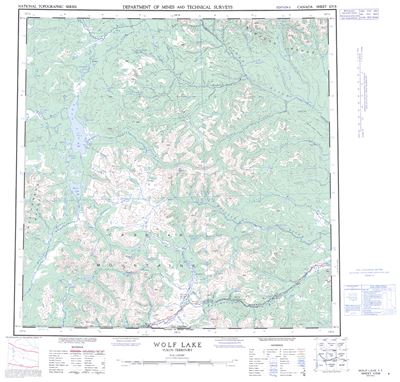 105B - WOLF LAKE - Topographic Map