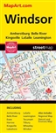 Windsor Ontario & area street map. Includes communities of: Amherstburg, Belle River, Essex, Harrow, Kingsville, Lakeshore, LaSalle, Leamington, Tecumseh, Tilbury, Wheatley and Windsor. Map features include a regional map Detroit and Environs Map, Parks,