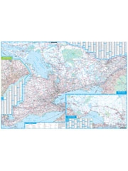 Ontario Wall Map Laminated. Inset map of the GTA. Includes an index map to quickly find locations. Wake up your walls with a colorful, contemporary wall map of Ontario. A combination of bold colours and detailed cartography makes this map stand out in any