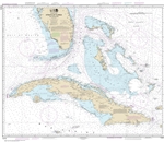 NOAA Chart 11013. Nautical Chart of Straits of Florida and Approaches - Gulf Coast. Includes all of Cuba. NOAA charts portray water depths, coastlines, dangers, aids to navigation, landmarks, bottom characteristics and other features, as well as regulator