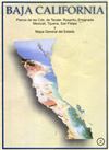 Baja California - NW Mexico Travel map. Includes Cds, De Tecate. Rosarito, Ensenada Mexicali, Tijuana and San Felipe. Includes tourist information, postal codes, archaeological sites, airports, and a driving distance chart. This map is in Spanish.