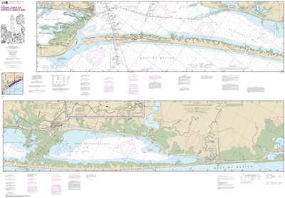 NOAA Chart 11319. Nautical Chart of Intracoastal Waterway Cedar Lakes to Espiritu Santo Bay - Gulf Coast. NOAA charts portray water depths, coastlines, dangers, aids to navigation, landmarks, bottom characteristics and other features, as well as regulator