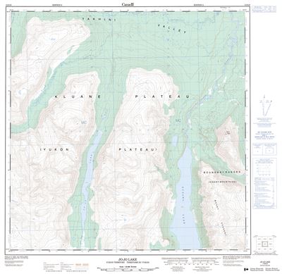 115A09 - JO-JO LAKE - Topographic Map
