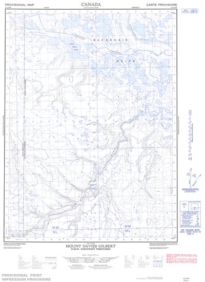 117A09E - MOUNT DAVIES GILBERT - Topographic Map
