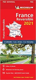 France Reversible Travel & Road map. Updated annually, MICHELIN National Map 722 France - reversible will give you an overall picture of your journey thanks to its clear and accurate mapping scale 1:1,000,000. Our map will help you easily plan your safe a