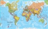 World Wall Map Political - XL. This extra large politically colored world wall map features every country as a different colour. All major towns and cities are featured on our huge map and capital cities are clearly marked. Hill and sea shading add to the