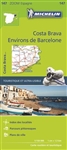 Barcelona Costa Brava Spain Regional Travel map. This zoom map is the ideal travel companion to fully explore this tourist destination thanks to its easy-to-use format and its scale of 1:150,000. In addition to Michelin's clear and accurate mapping, this