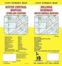 South Central Montana with Billings & Bozeman Street Map. This detailed street map includes the cities of Bozeman, Billings, Belgrade, Big Sky Meadow Village, Big Timber, Columbus, Livingston, Laurel, red Lodge, Roundup and West Yellowstone. Also includes