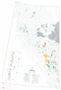 Oil Pools in Western Canada. This map shows all oil pools in Western Canada. Current to the early 1980's. Shows the location of known oil pools at the time. Includes details for each stratigraphic interval, ranked by initial and recoverable reserves. Geol