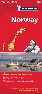 Norway Travel & Road Map. Includes city maps of Oslo and Bergen. Updated regularly, MICHELIN National Map Norway will give you an overall picture of your journey thanks to its clear and accurate mapping scale 1:1,250,000. Our map will help you easily plan