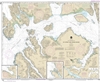 NOAA Chart 17302. Nautical Chart of Icy Strait and Cross Sound - Inian Cove - Elfin Cove. NOAA charts portray water depths, coastlines, dangers, aids to navigation, landmarks, bottom characteristics and other features, as well as regulatory, tide, and oth