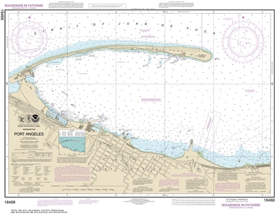 NOAA Nautical Chart 18468. Port Angeles Nautical Chart. NOAA maps portray water depths, coastlines, dangers, aids to navigation, landmarks, bottom characteristics and other features, as well as regulatory, tide, and other information. They contain all cri