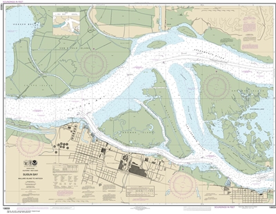 NOAA Chart 18659. Nautical Chart of Suisun Bay - Mallard Island to Antioch. NOAA charts portray water depths, coastlines, dangers, aids to navigation, landmarks, bottom characteristics and other features, as well as regulatory, tide, and other information