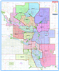 Calgary Municipal Wards Election Wall Map. Running in the October 2021 Calgary Municipal Election? This map shows the most recent 14 Ward boundaries, with each ward in a different color. If you need detailed Ward maps for Calgary, or any other city p
