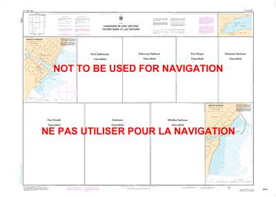 2070 - Harbours in Lake Ontario - Canadian Hydrographic Service (CHS)'s exceptional nautical charts and navigational products help ensure the safe navigation of Canada's waterways. These charts are the 'road maps' that guide mariners safely from port to p
