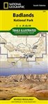 Badlands National Park Map - Hike the Hoodoos. Want to roam where the dinosaurs once did? This hiking and trail map includes Badlands National Park, Buffalo Gap National Grassland, Badlands Wilderness Area, Pine Ridge Indian Reservation, Palmer Creek Area